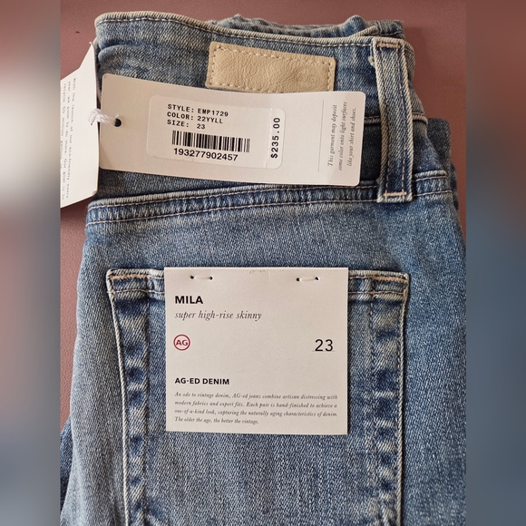 NWT Mila Super High-Rise Skinny Jeans Size 23, Ag Adriano Goldschmied - Picture 3 of 7